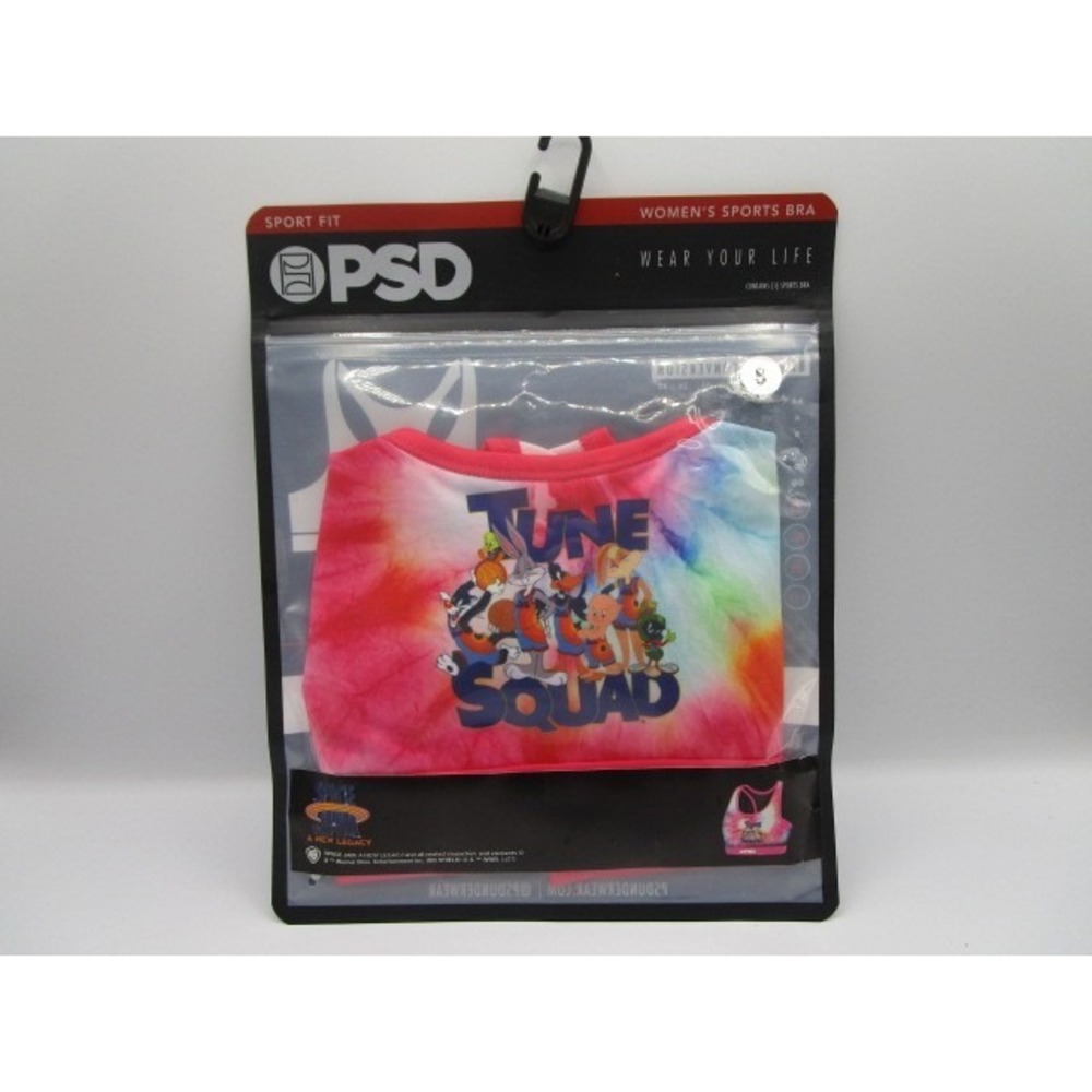 PSD Space Jam Tune Squad Women's Size Small Sports Bra Low Impact Comfort Band